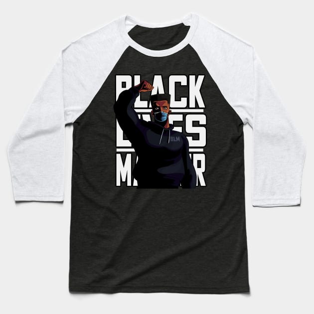 Black Lives Matter Activist Protester Baseball T-Shirt by Noseking